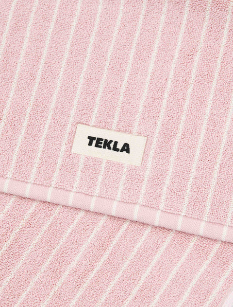 Tekla Heavyweight Cotton Bath Mat Shaded Pink Stripes