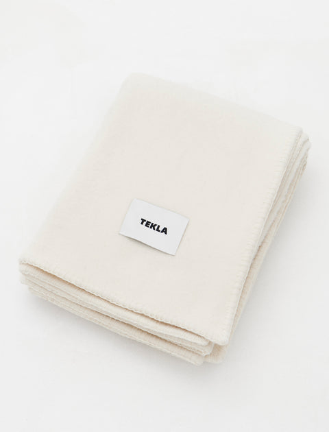 Tekla Pure New Wool Blanket Soft White