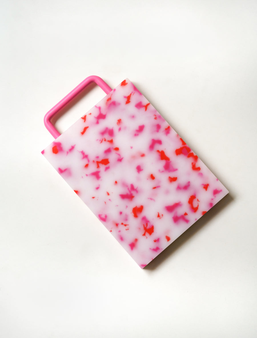 Small Chopping Board Pink + White - Image 2