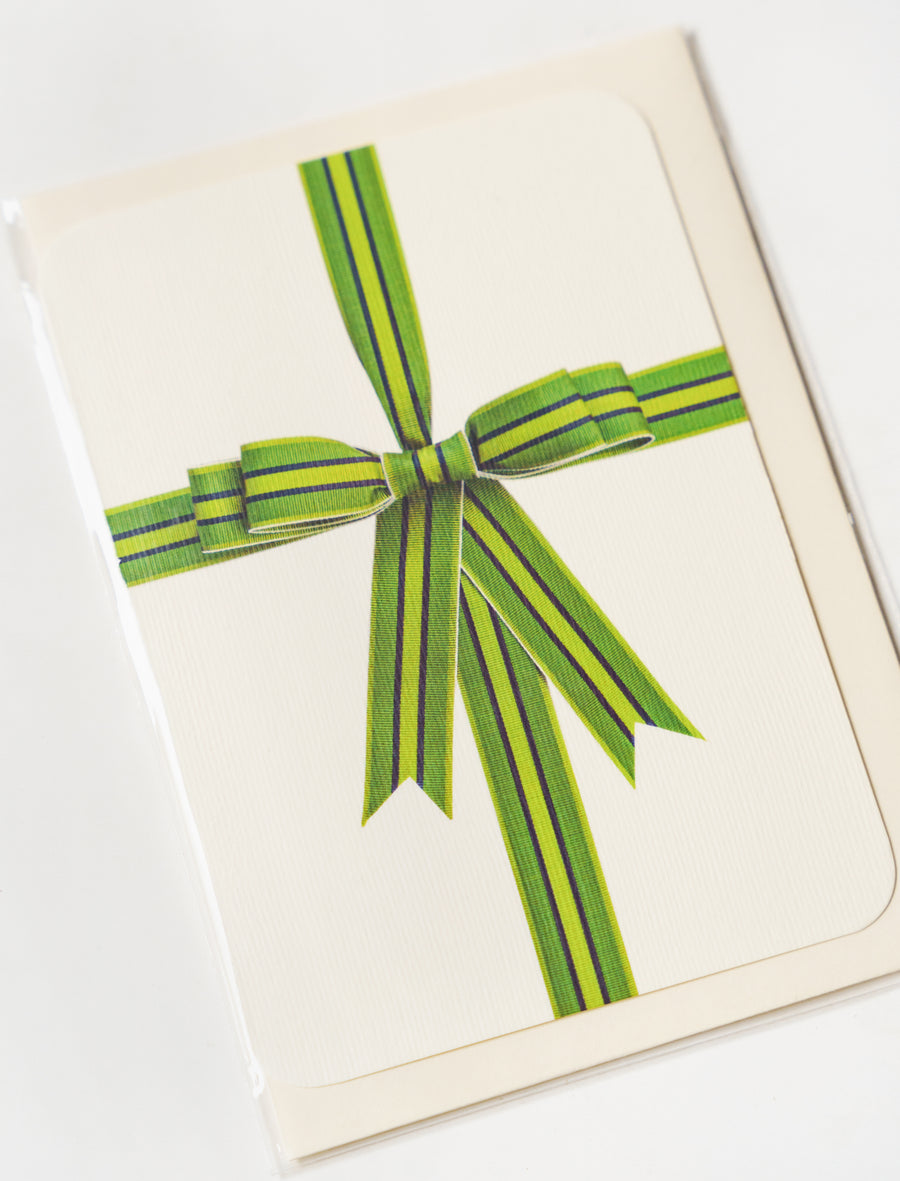 Greeting Card Green Bow - Image 2