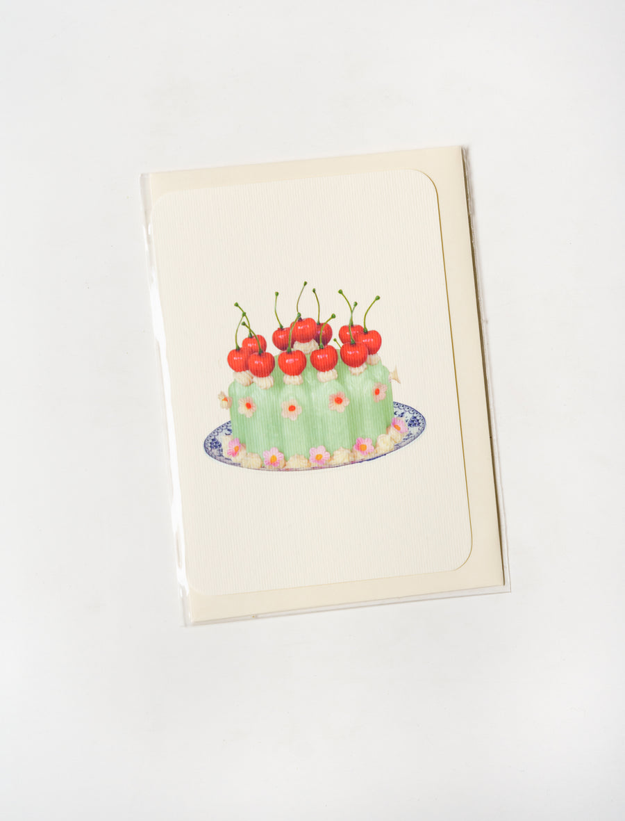 Greeting Card Chartreuse Cream Blancmange - Image 1