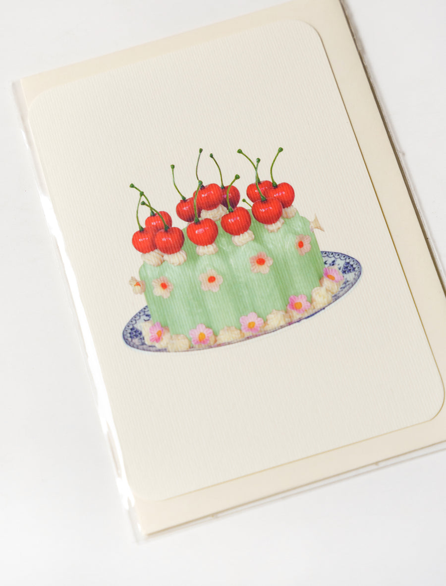 Greeting Card Chartreuse Cream Blancmange - Image 2