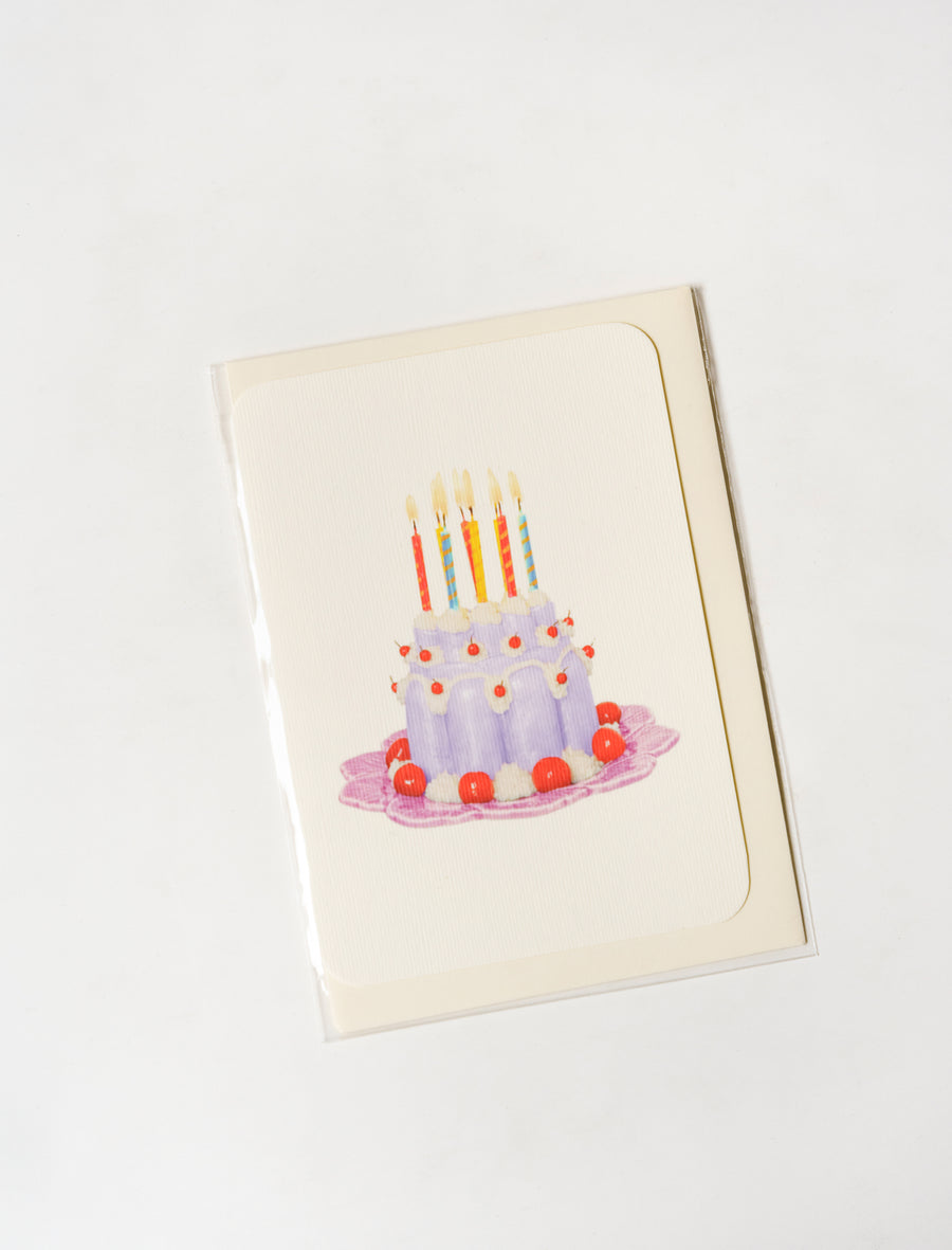 Greeting Card Lavender Cream Blancmange - Image 1
