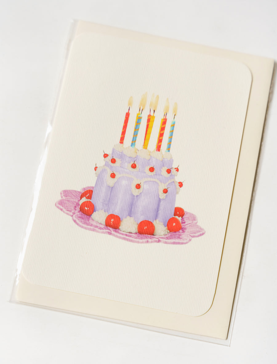 Greeting Card Lavender Cream Blancmange - Image 2