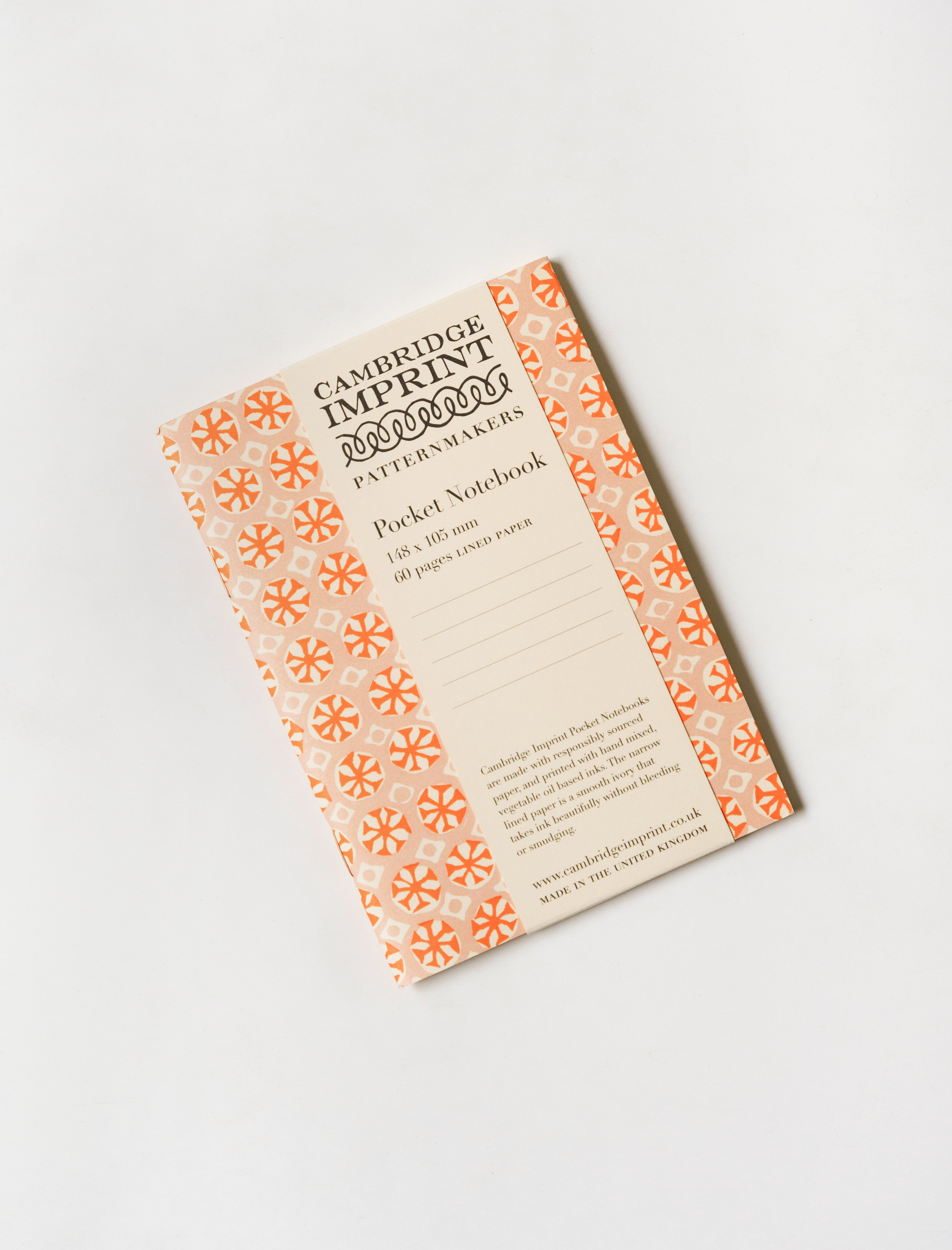 Cambridge Imprint Pocket Notebook Wave Sea Urchin Neon