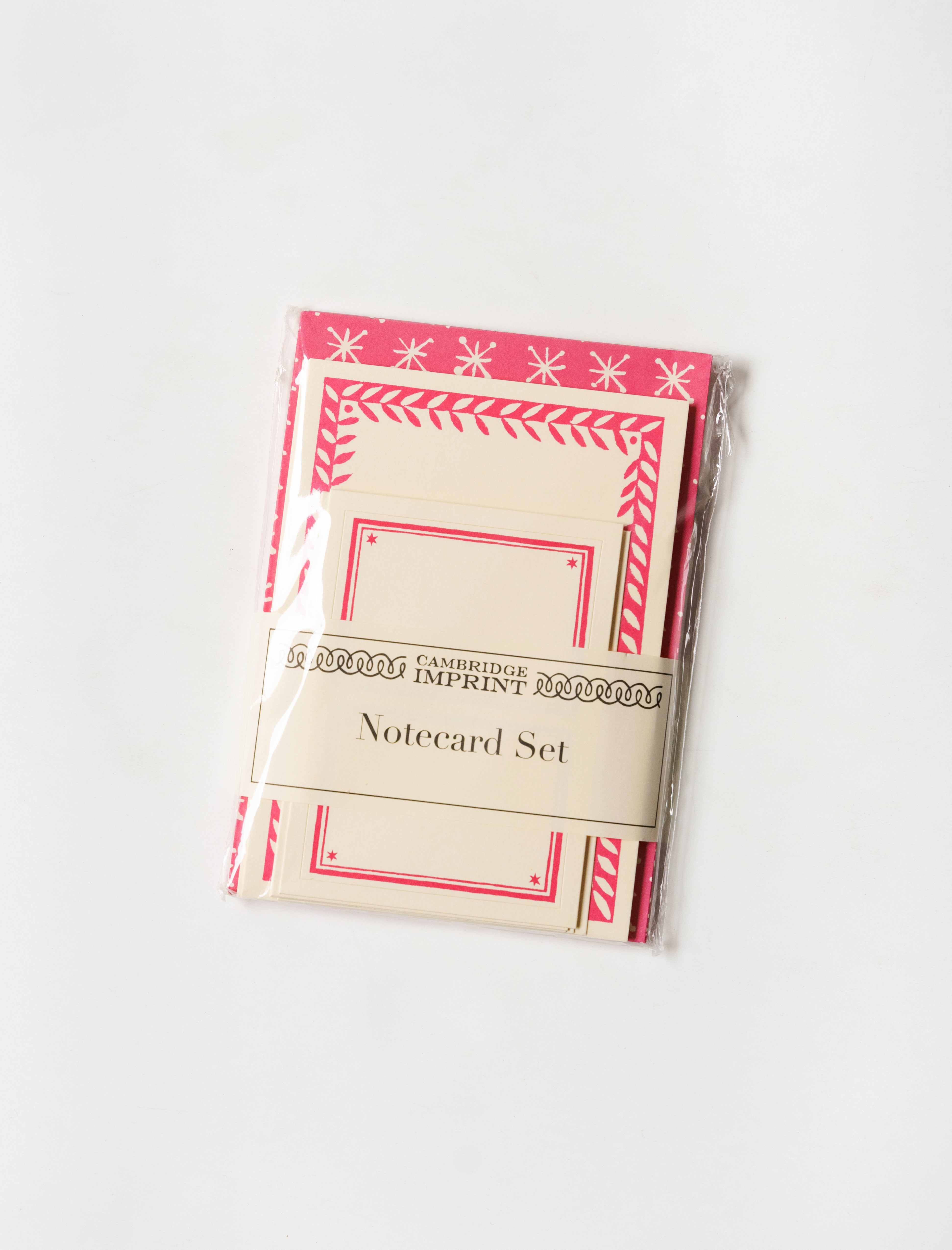 Cambridge Imprint Set of Notecards and Envelopes Magenta