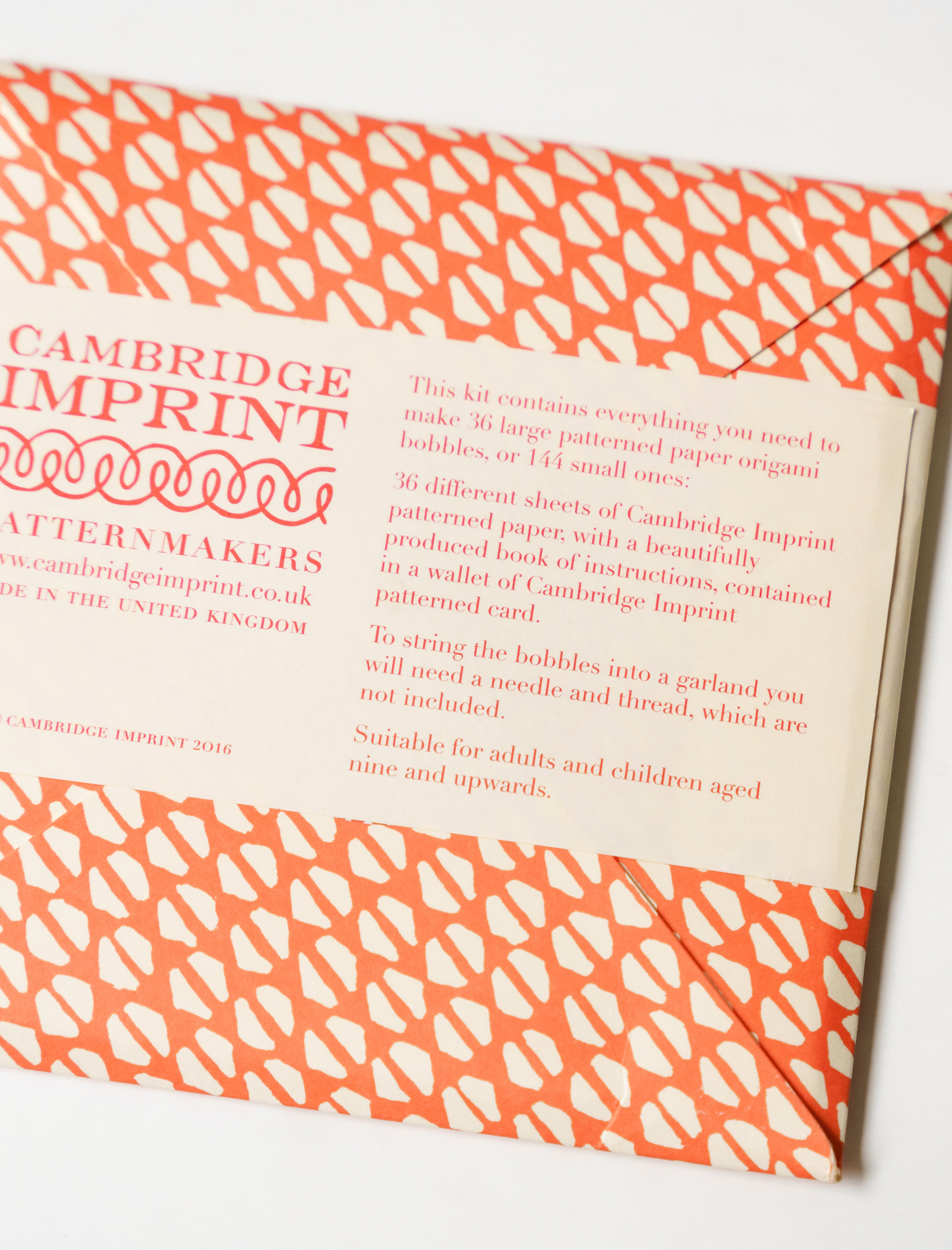 Cambridge Imprint Origami Garland of Bobbles Kit