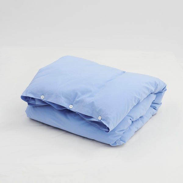 Tekla Percale Double Duvet Cover Island Blue – Neighbour
