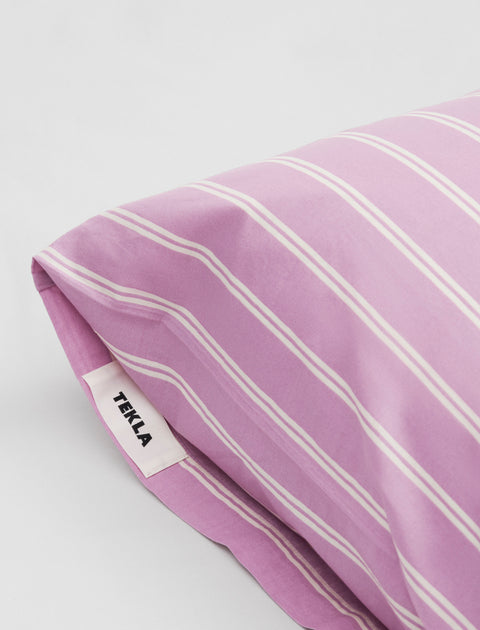Tekla Percale Pillow Sham Mallow Pink Stripes