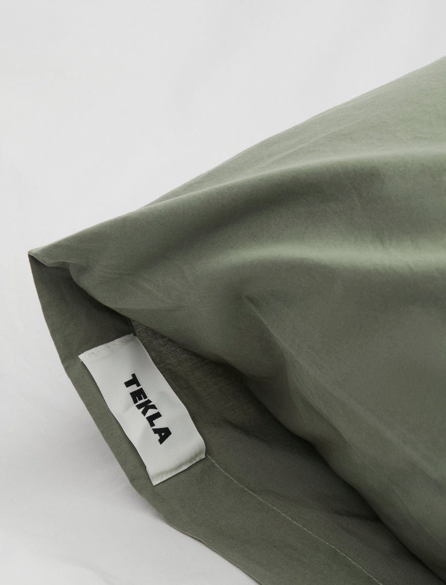 Percale Pillow Sham Olive Green