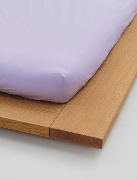 Tekla Percale Fitted Sheet Lavender