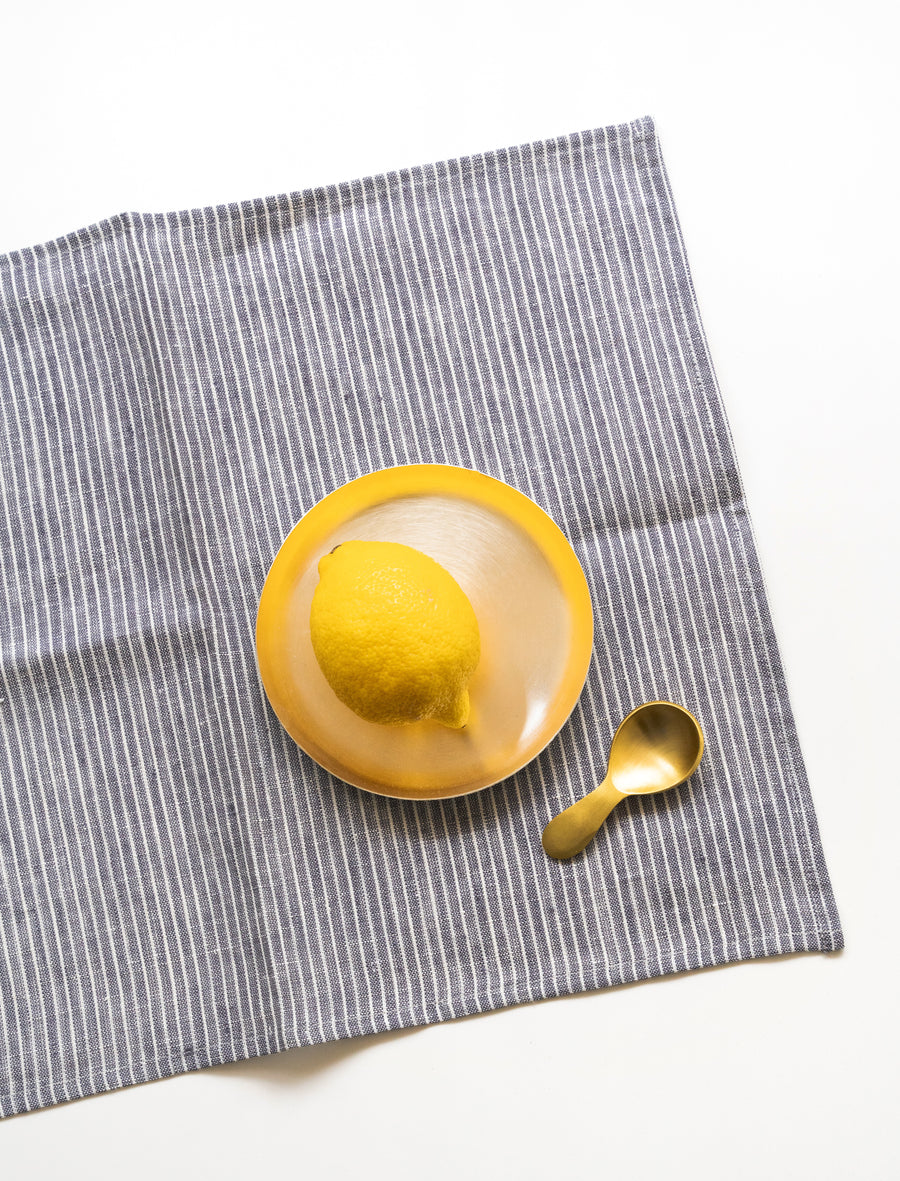 Linen Placemat Grey White Stripe - Image 2