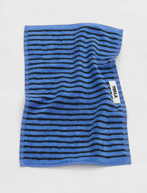 Tekla Terry Towel Striped Black & Blue