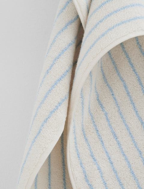 Tekla Terry Towel Striped Baby Blue
