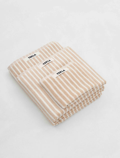 Tekla Terry Towel Ivory Stripes