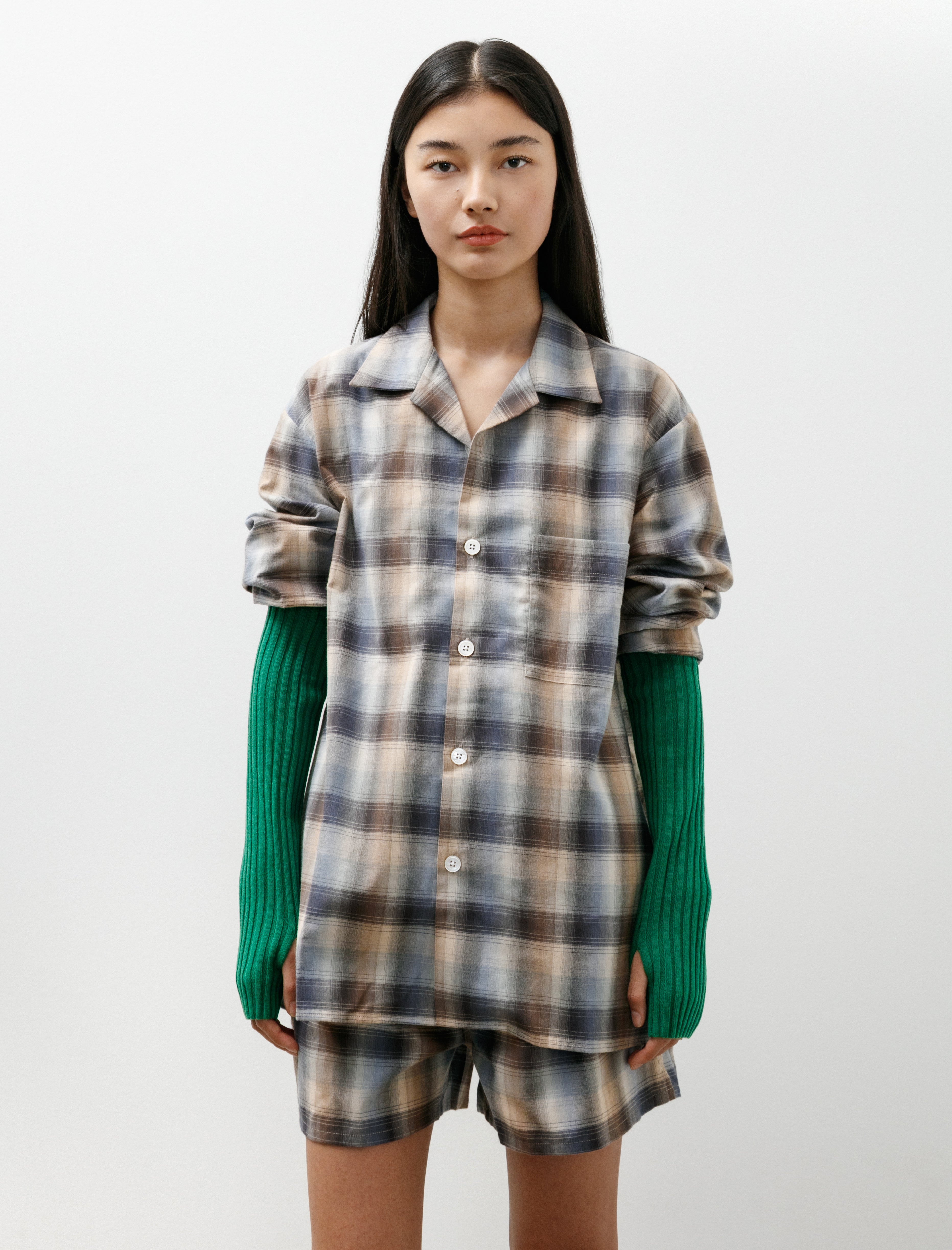 AURALEE x TEKLA Cashmere Arm Warmer Forest Green
