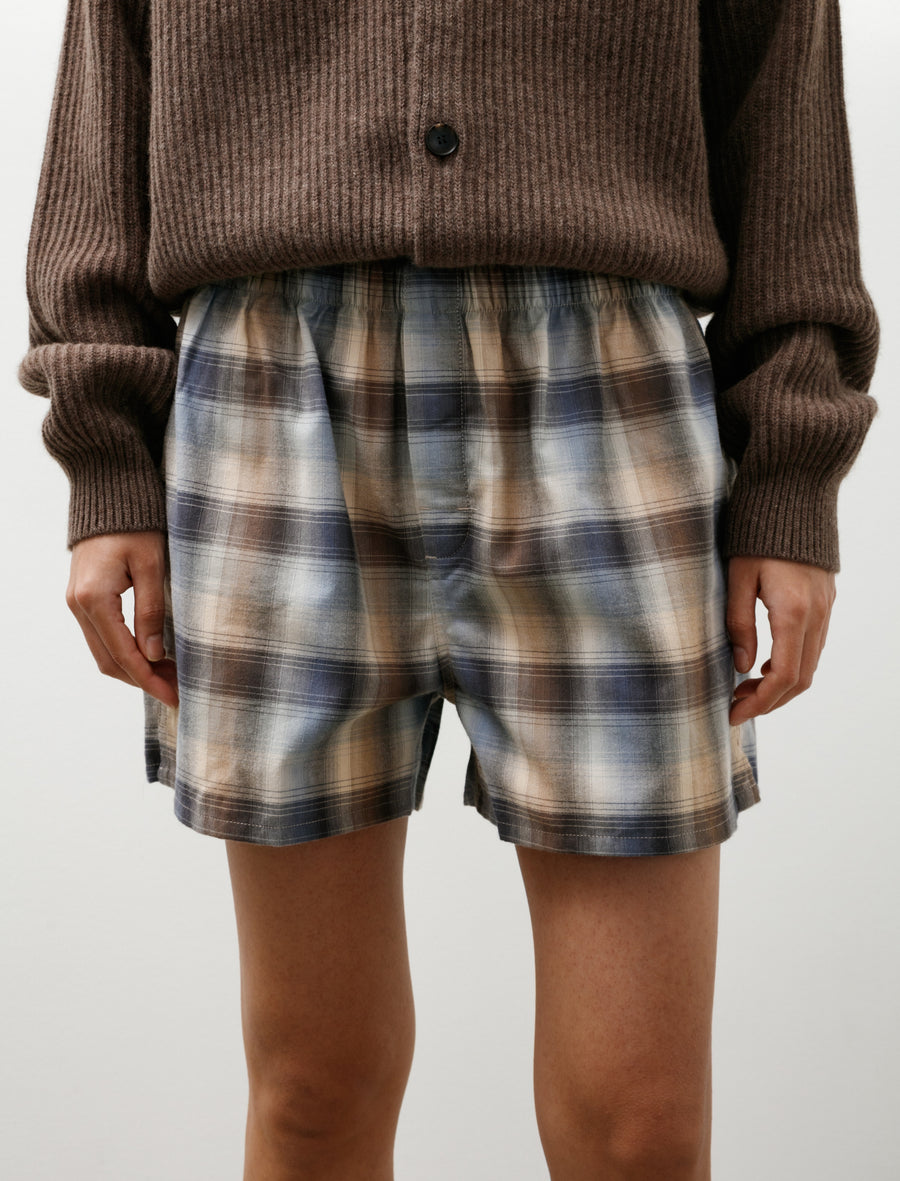 AURALEE Flannel Boxer Shorts Dawn Checks - Image 8