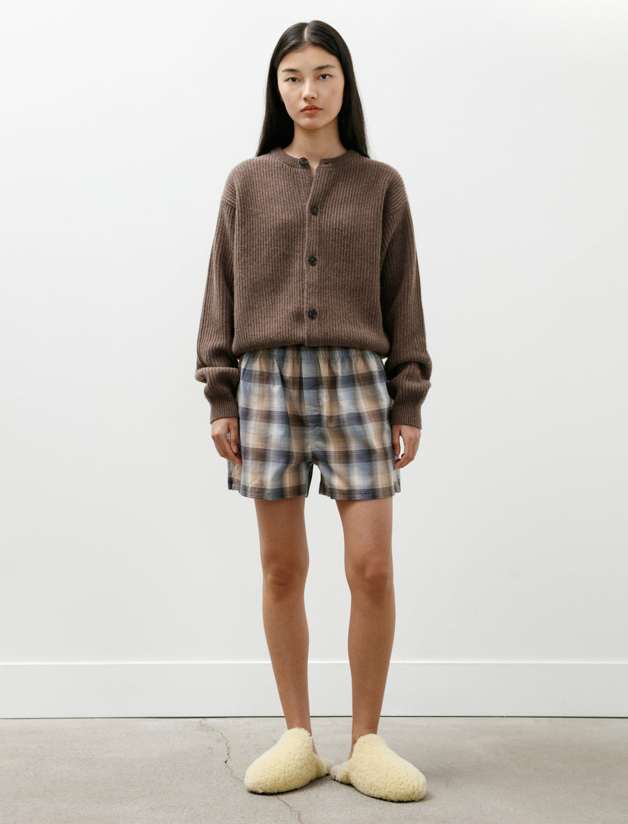 AURALEE Flannel Boxer Shorts Dawn Checks - Image 2