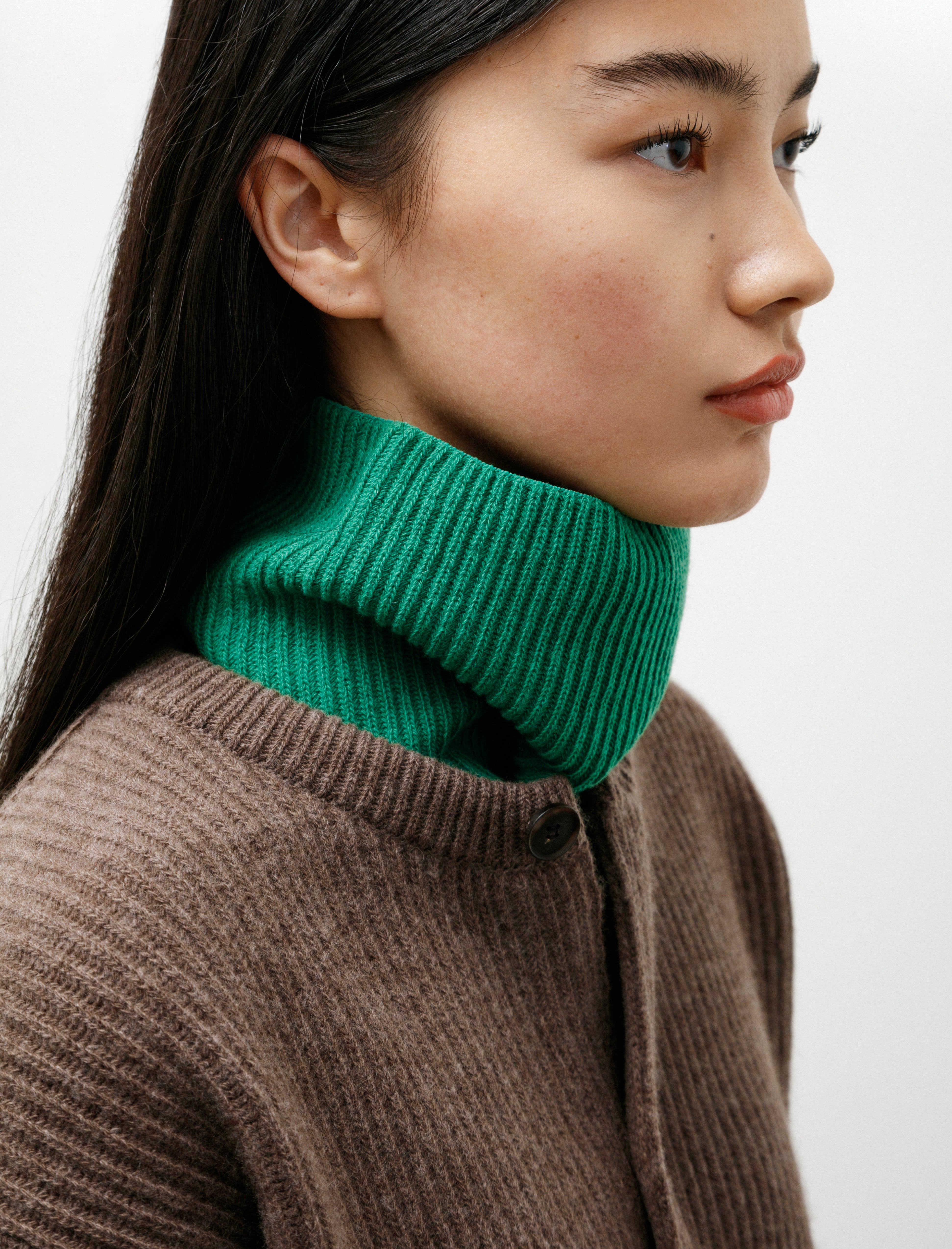 AURALEE x TEKLA Cashmere Neck Warmer Forest Green