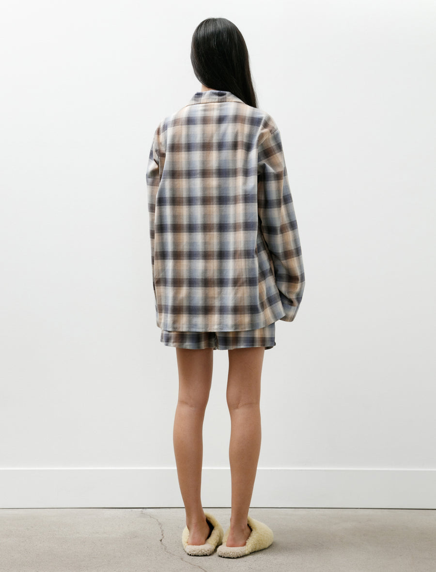 AURALEE Flannel Pyjama Shirt Dawn Checks - Image 11