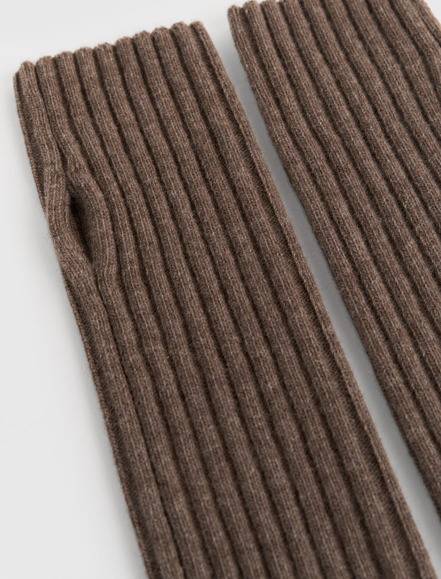TEKLA Cashmere Arm Warmer Soil Brown - Image 4