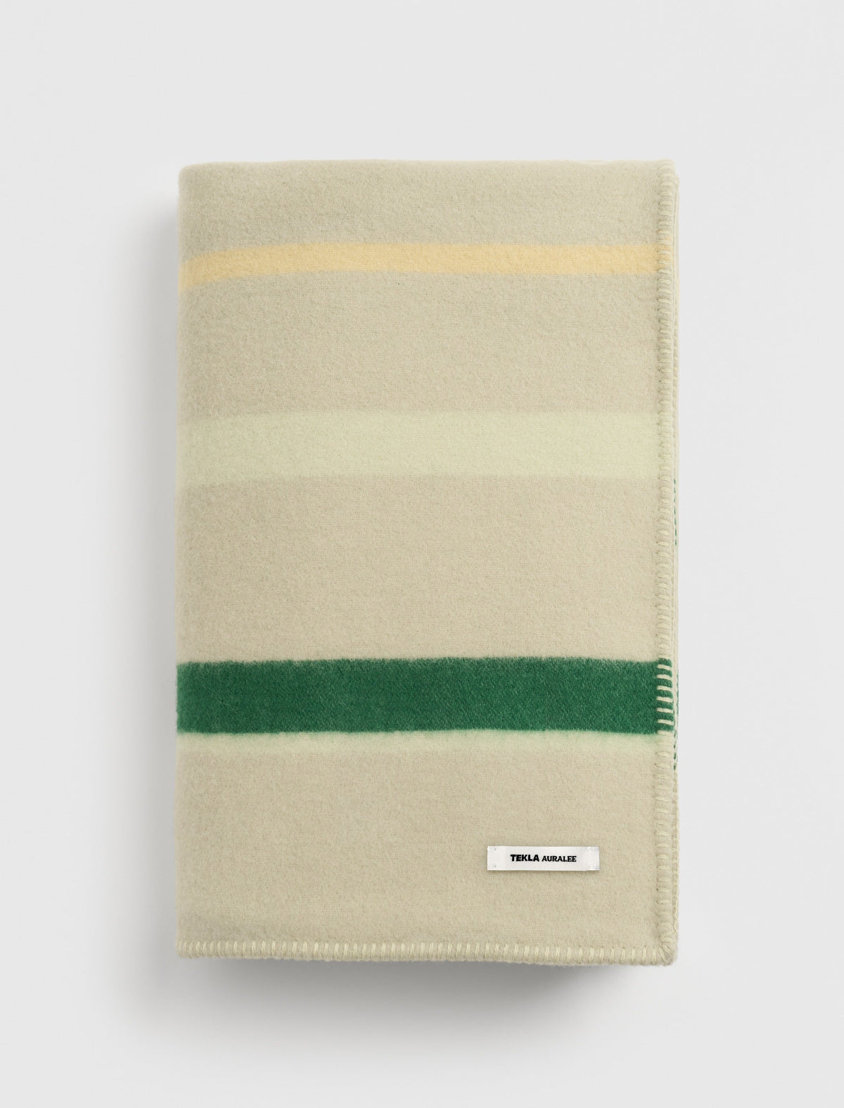 AURALEE Lambswool Blanket Pine Stripes