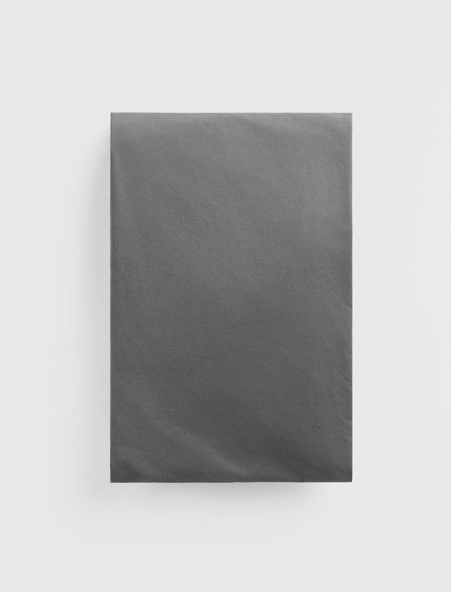 Percale Fitted Sheet Dark Taupe - Image 2