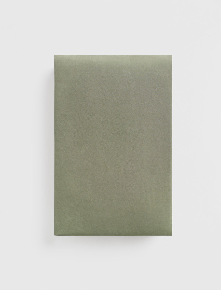 Percale Fitted Sheet Olive Green - Image 2