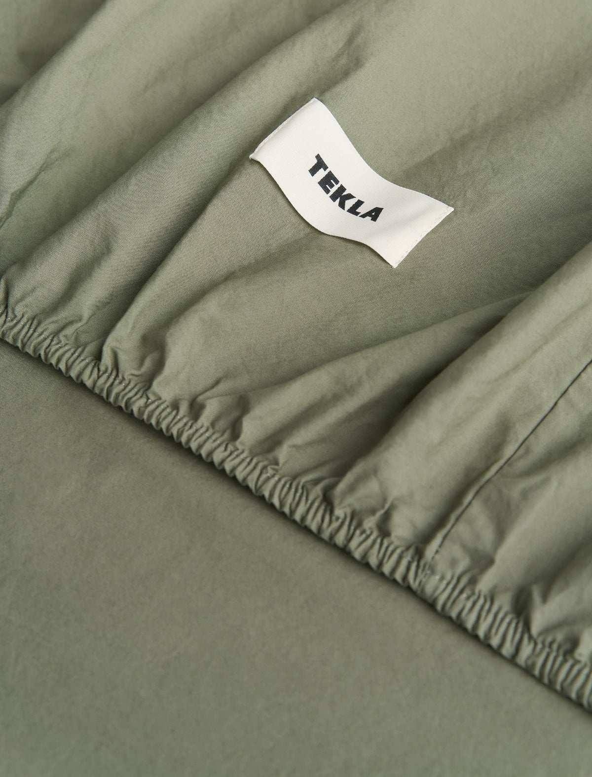 Percale Fitted Sheet Olive Green