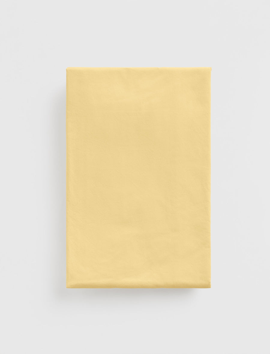 Percale Fitted Sheet Shaded Yellow - Image 2