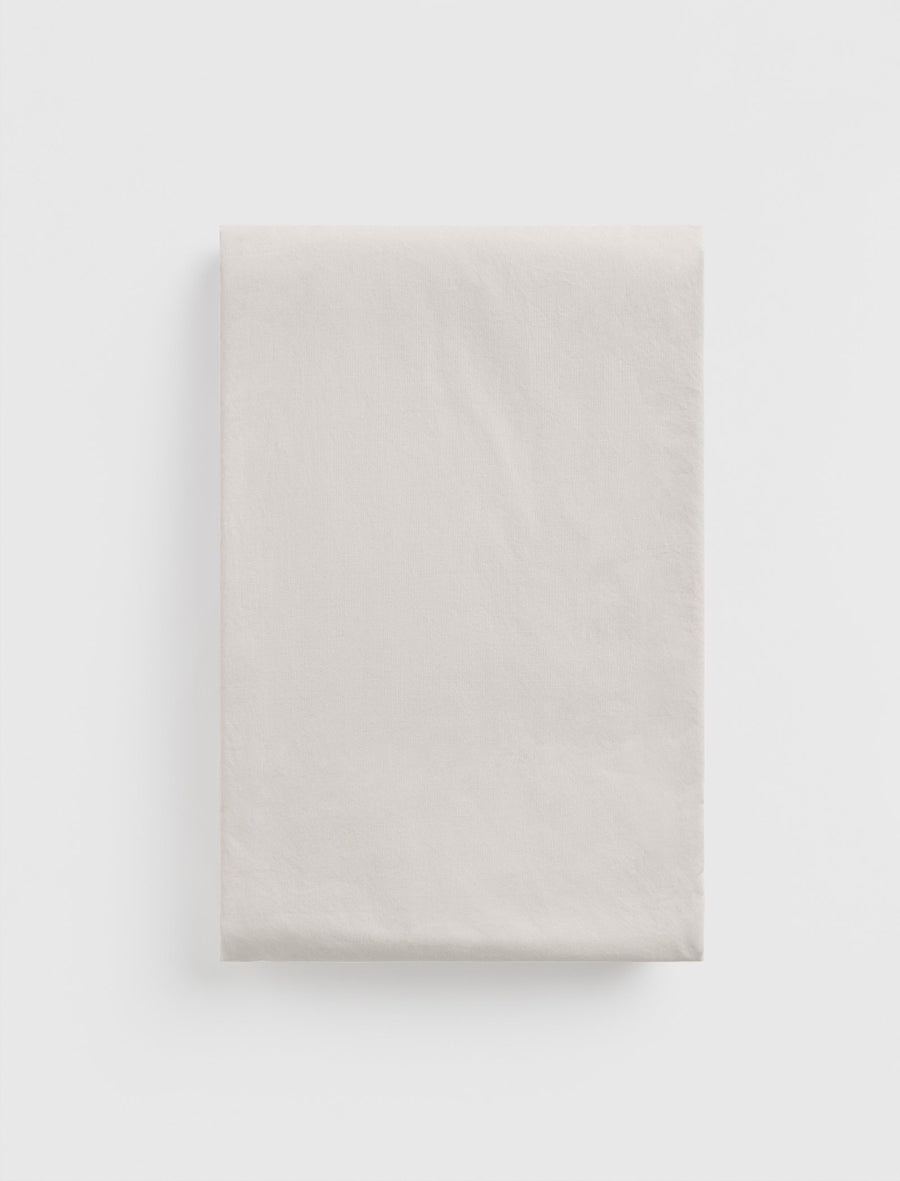 Percale Fitted Sheet Soft Grey - Image 2