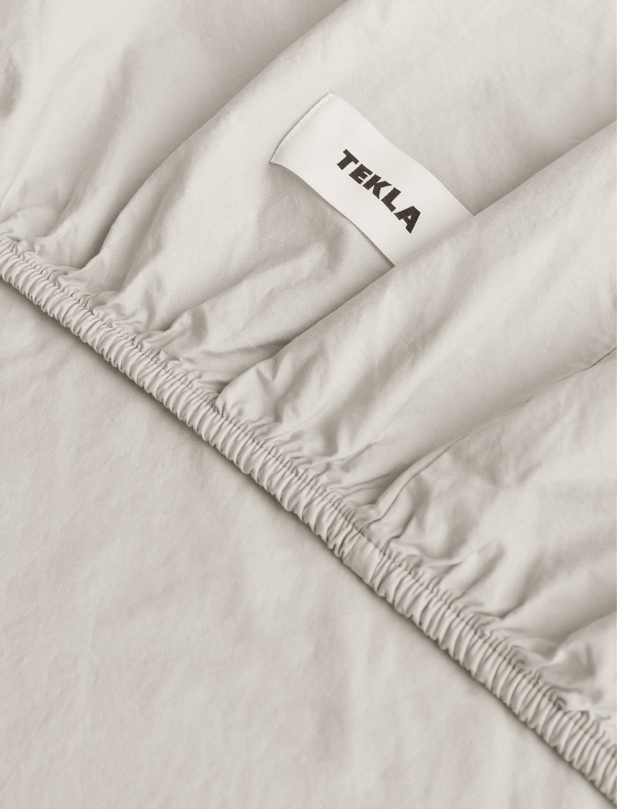 Percale Fitted Sheet Soft Grey