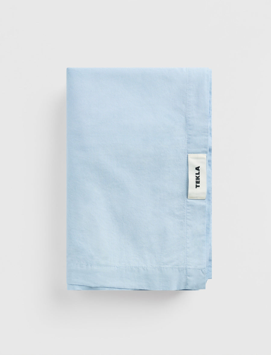 Percale Flat Sheet Morning Blue - Image 1