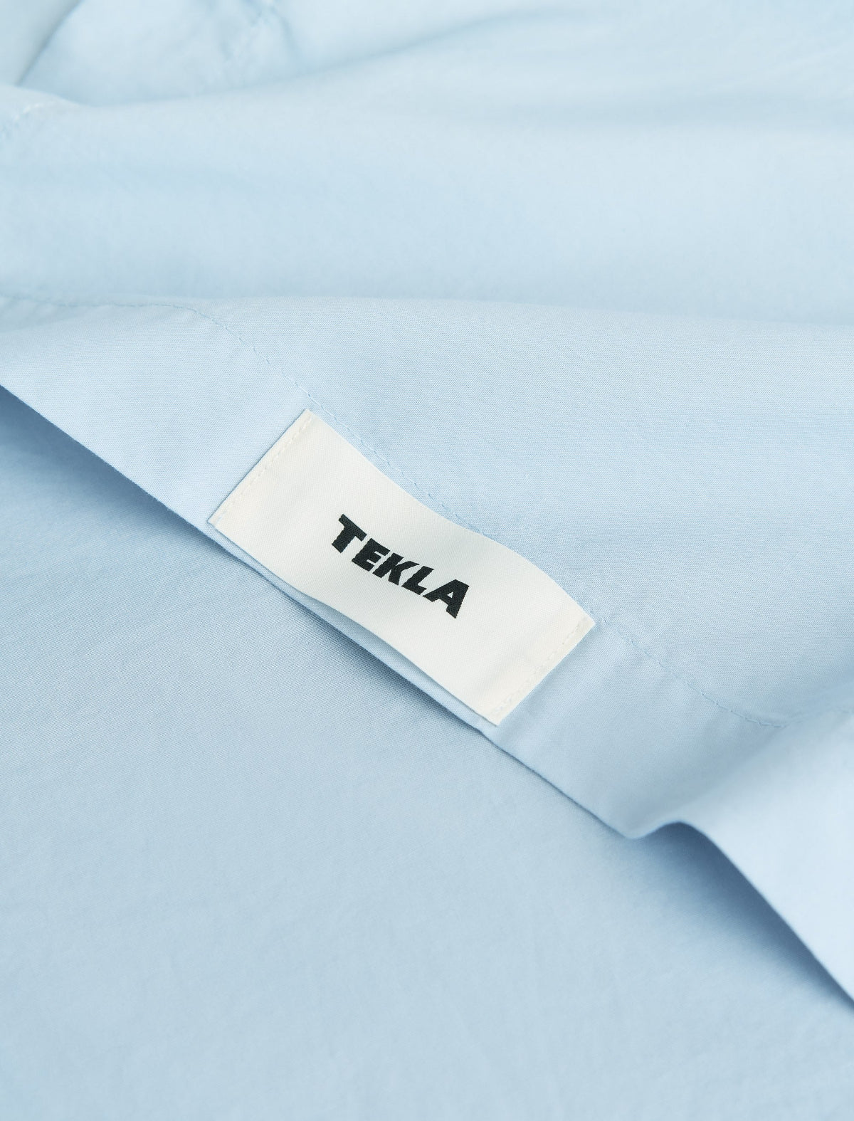 Percale Flat Sheet Morning Blue