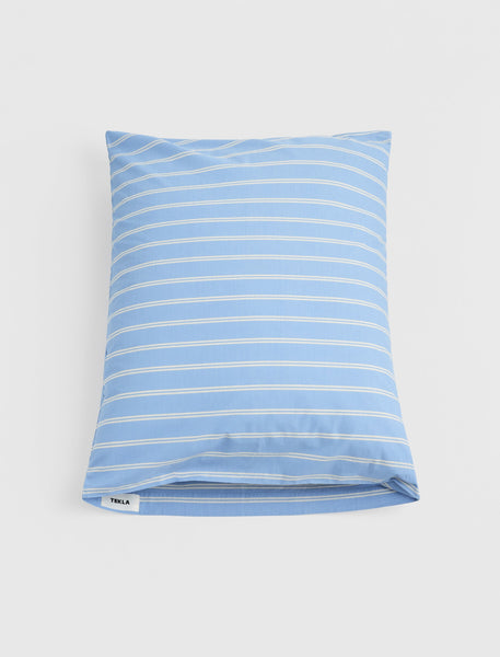 Tekla Percale Pillow Sham Island Blue Stripes – Neighbour