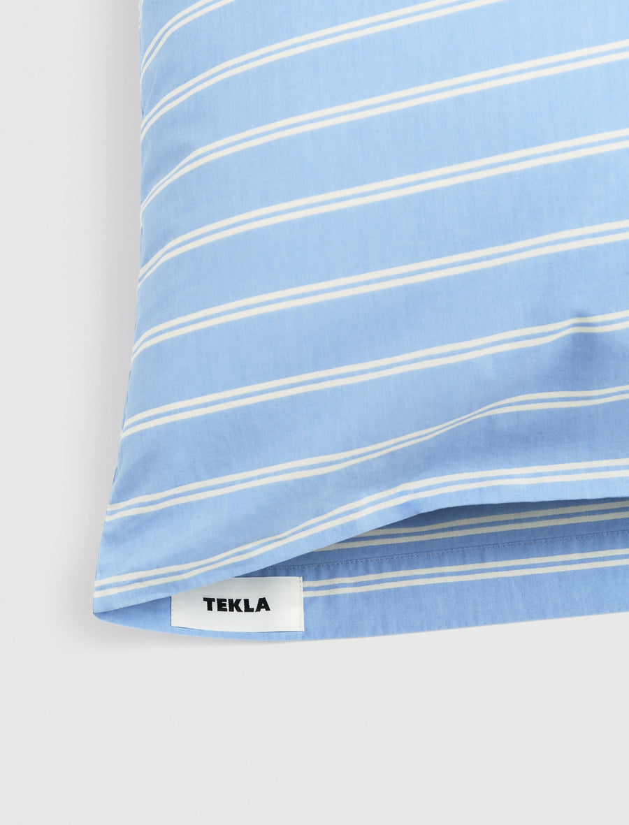 Percale Pillow Sham Island Blue Stripes - Image 2