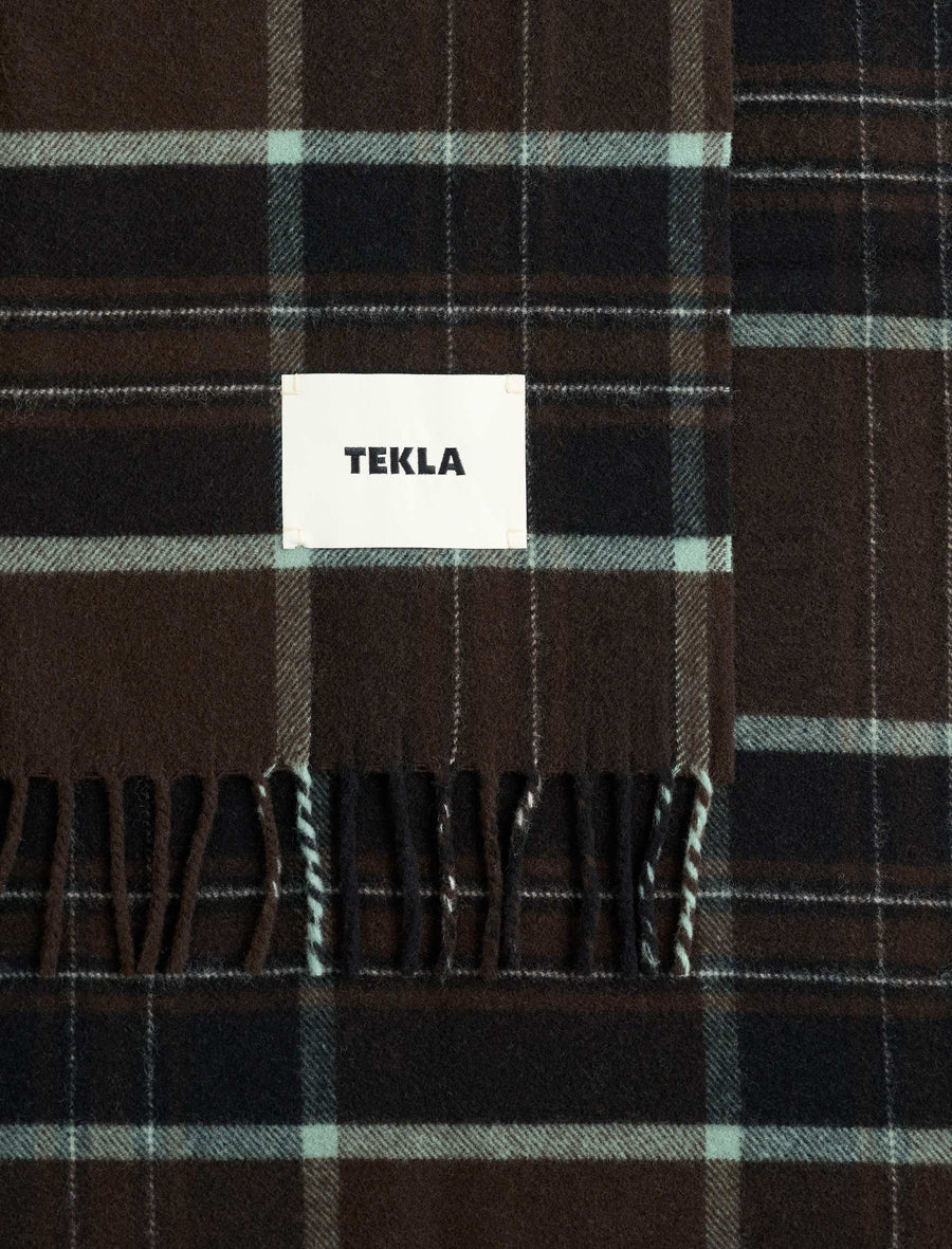 Lambswool Blanket with Fringes Fearn Plaid - Image 2