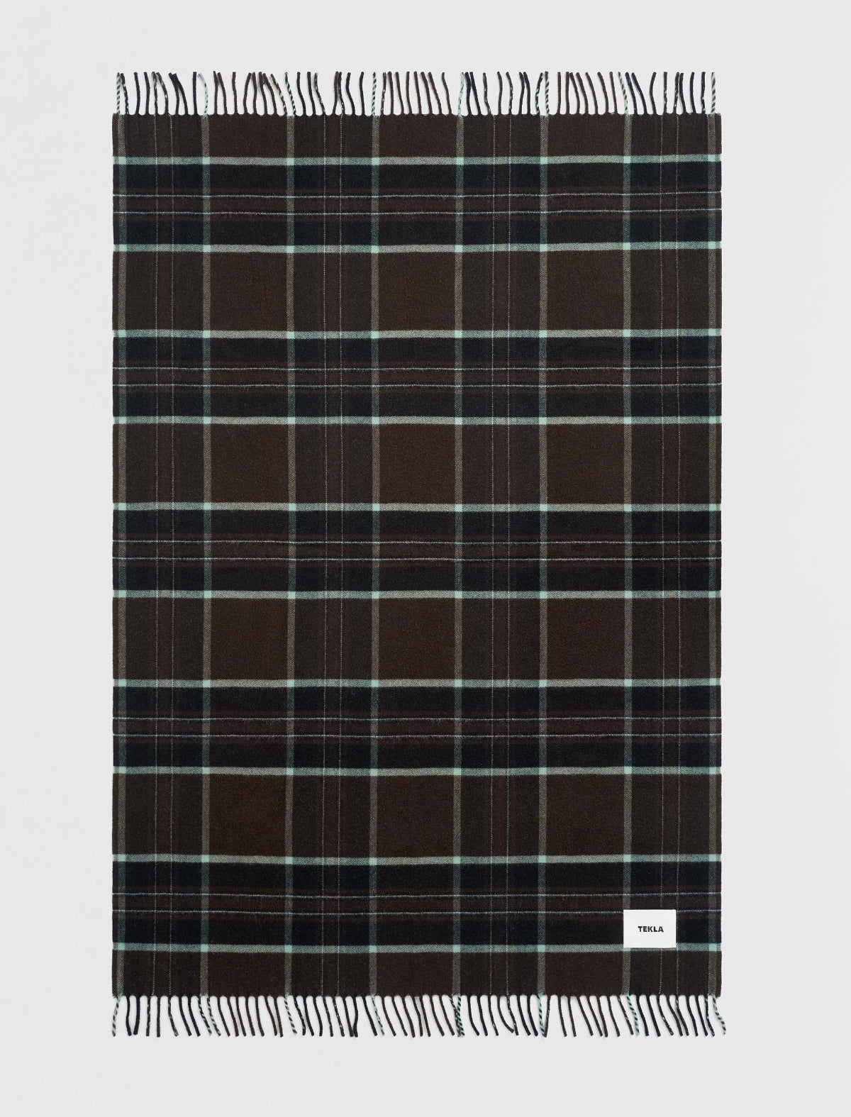Lambswool Blanket with Fringes Fearn Plaid