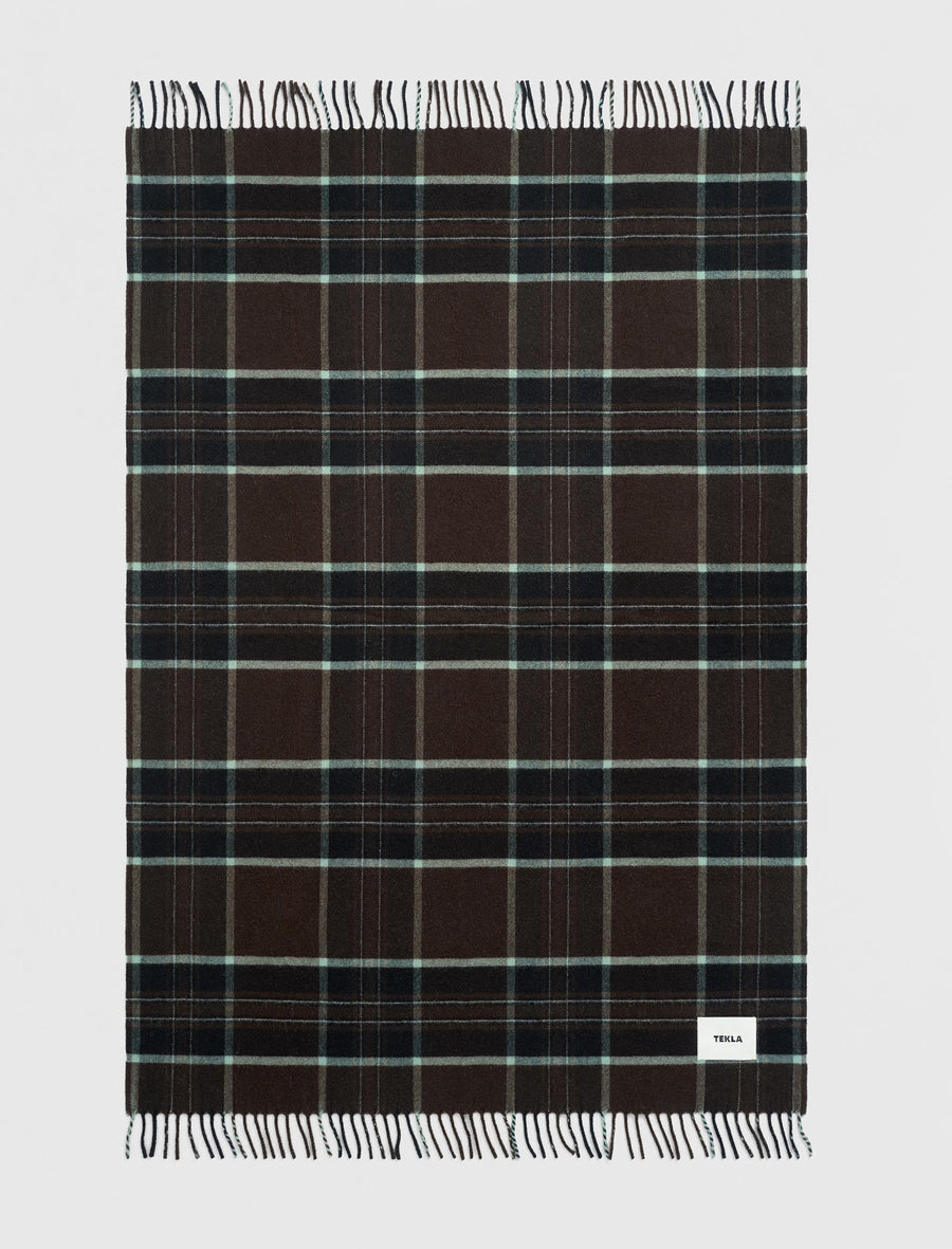 Lambswool Blanket with Fringes Fearn Plaid - Image 3