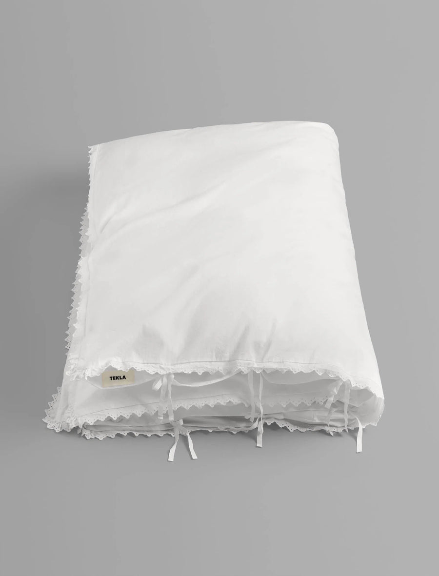 Anaïs Broderie Anglaise Double Duvet Cover White - Image 1