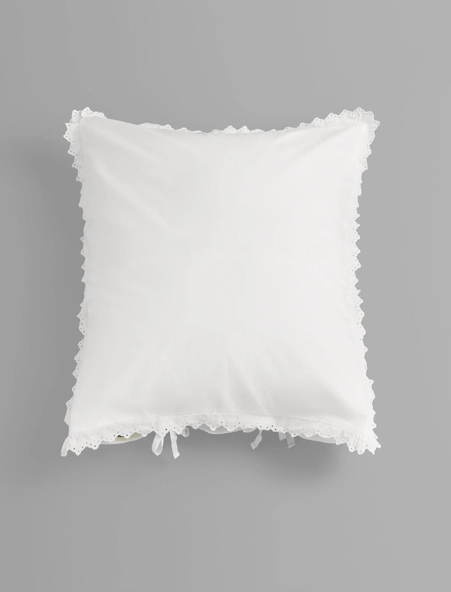 Anaïs Broderie Anglaise Pillow Sham White - Image 1