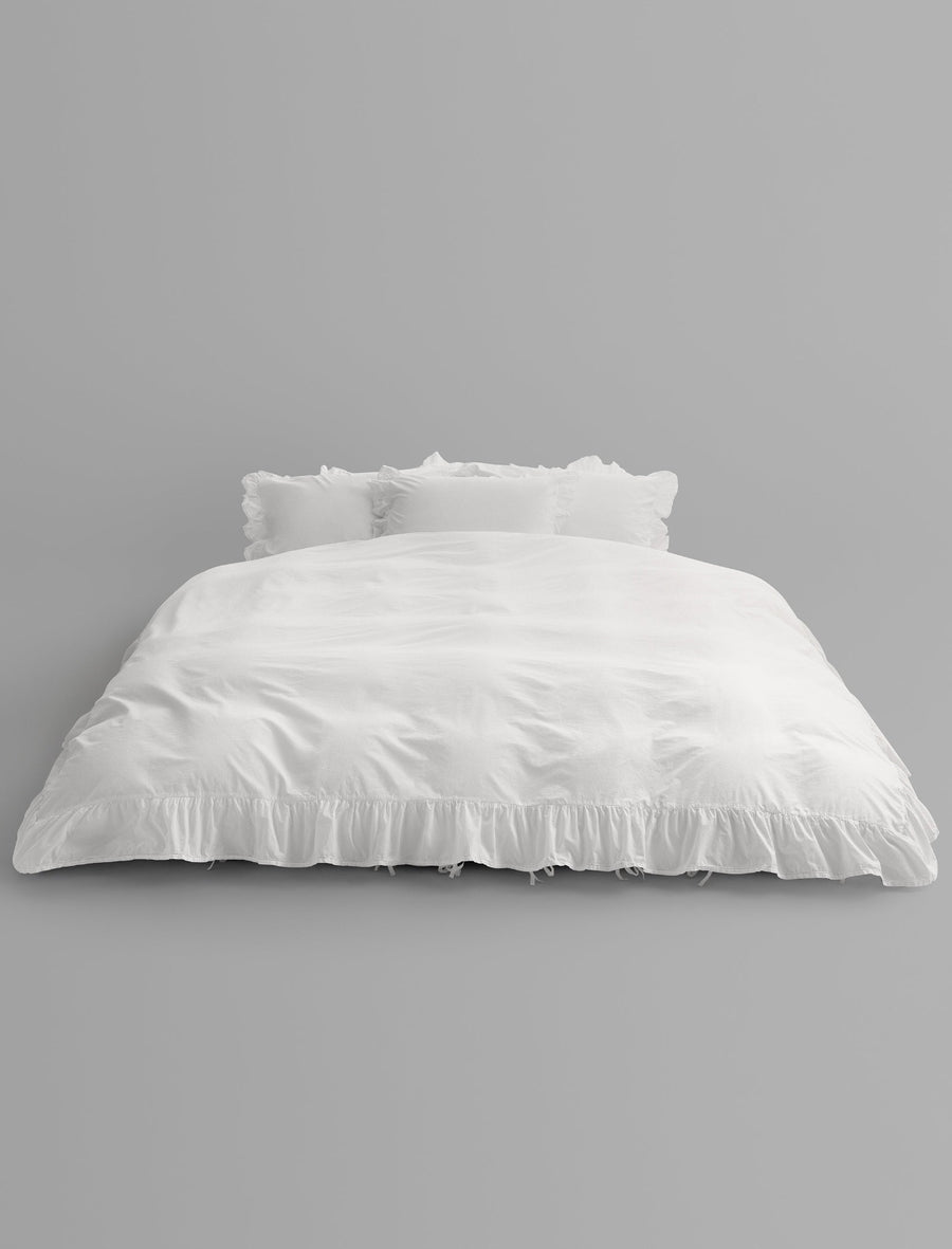 Percale Double Duvet Cover Elodie Broderie Anglaise Broken White - Image 3