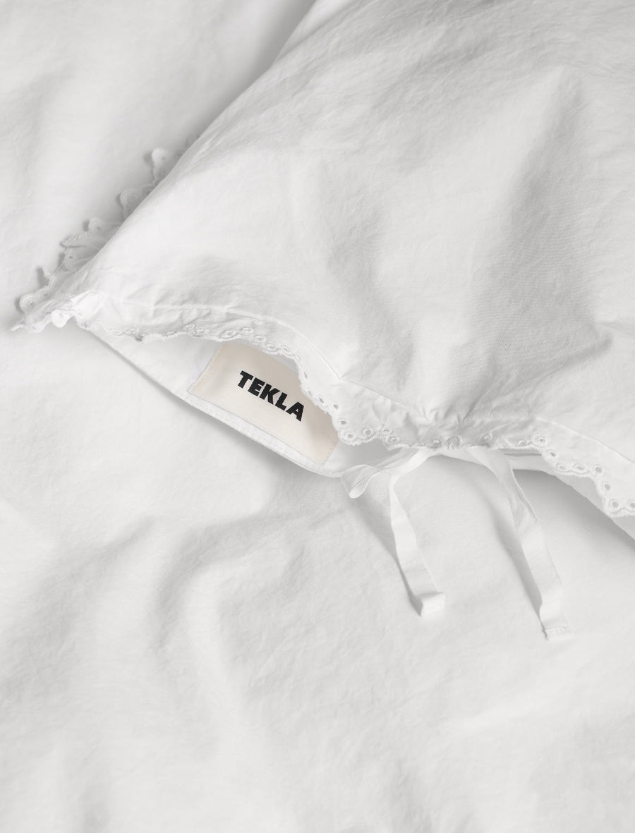 Percale Double Duvet Cover Broderie Anglaise Anais Broken White - Image 2