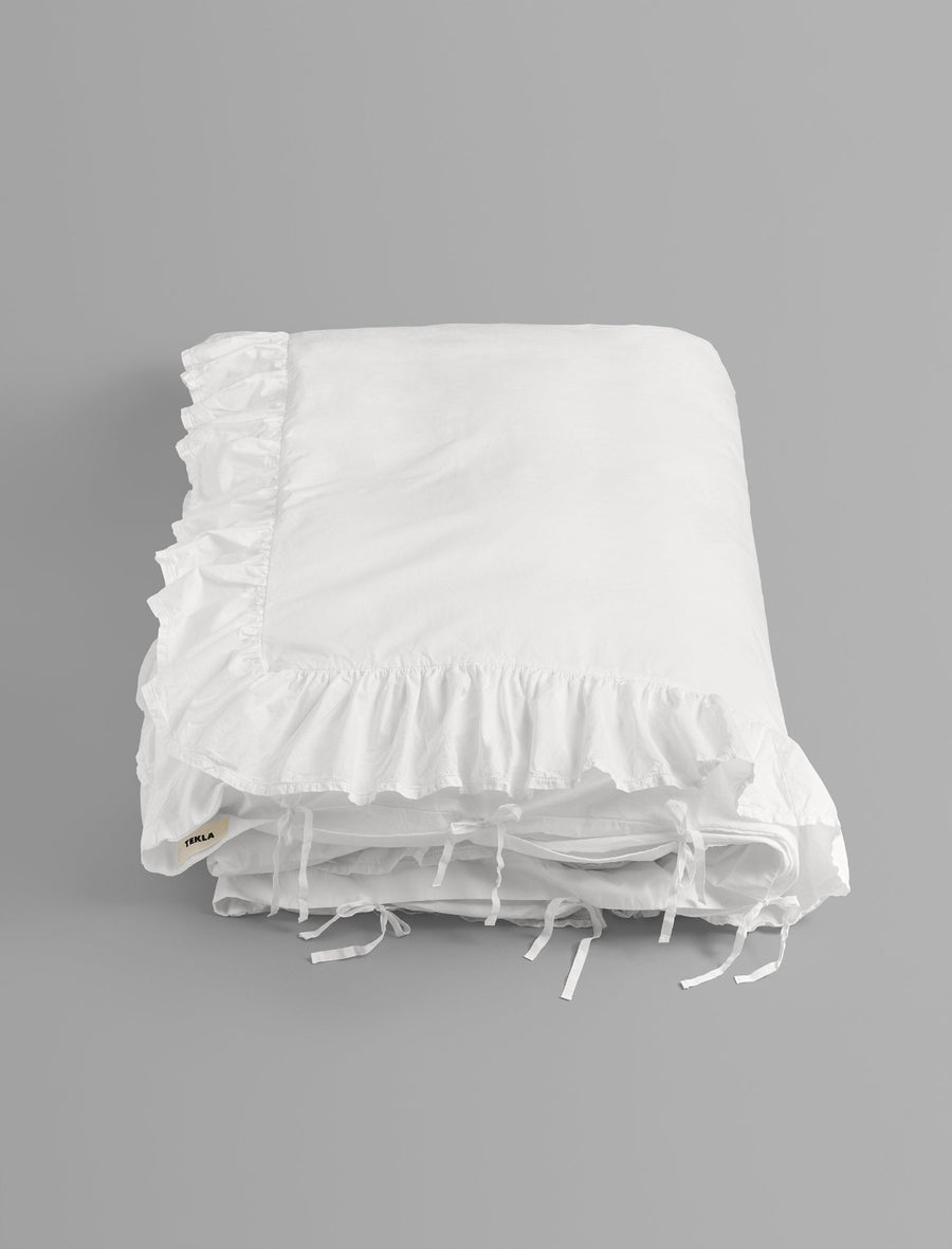 Percale Double Duvet Cover Elodie Broderie Anglaise Broken White - Image 1