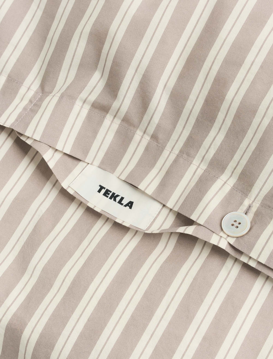 Percale Double Duvet Cover Clay Stripes - Image 2