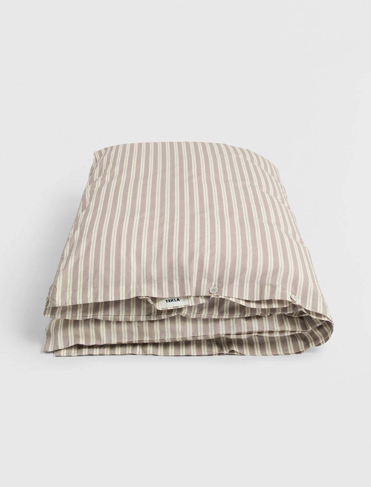Percale Double Duvet Cover Clay Stripes