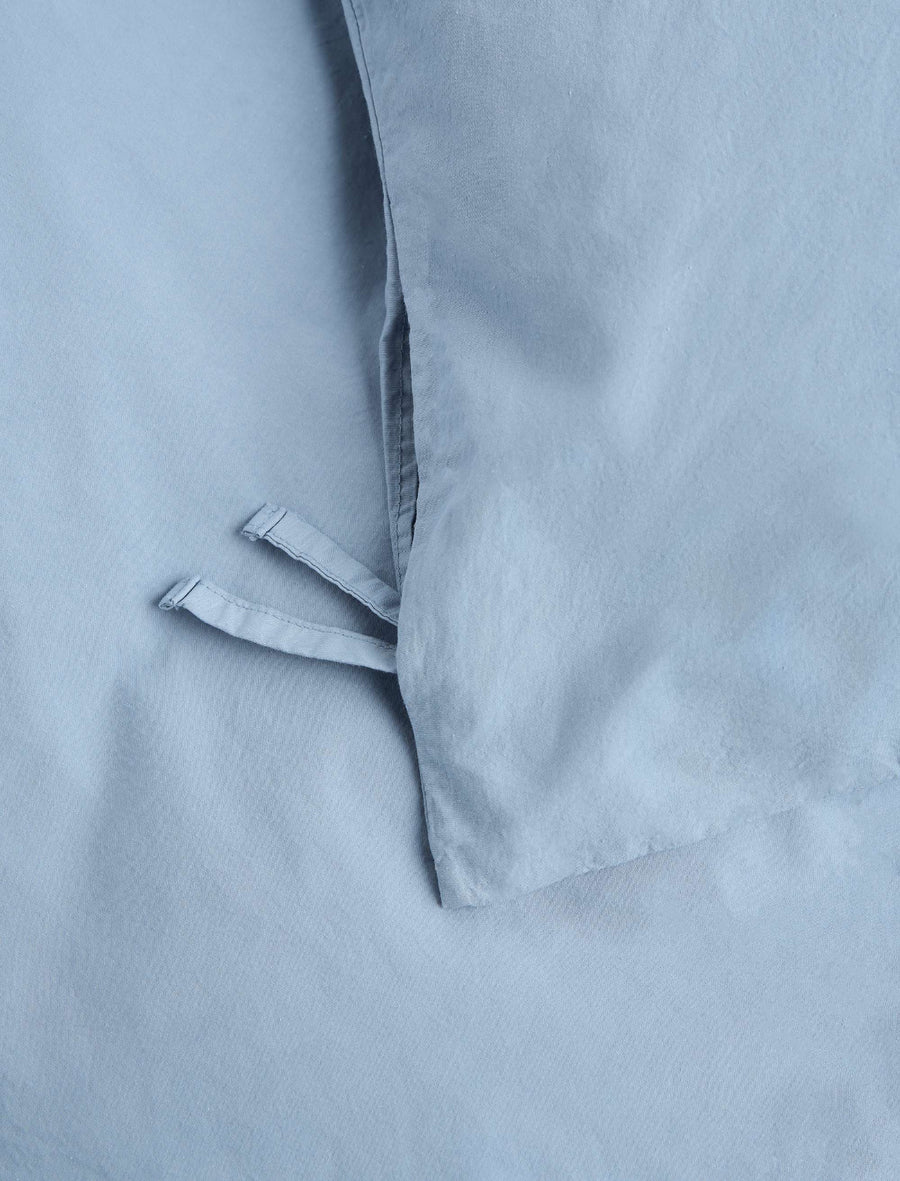 Percale Double Duvet Cover French Blue - Image 3
