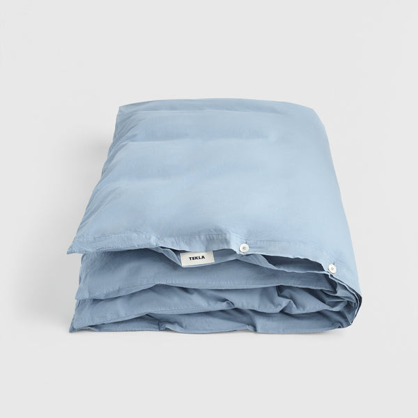 Tekla Percale Double Duvet Cover French Blue – Neighbour