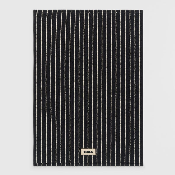 Tekla Heavyweight Cotton Bath Mat Black Stripes – Neighbour