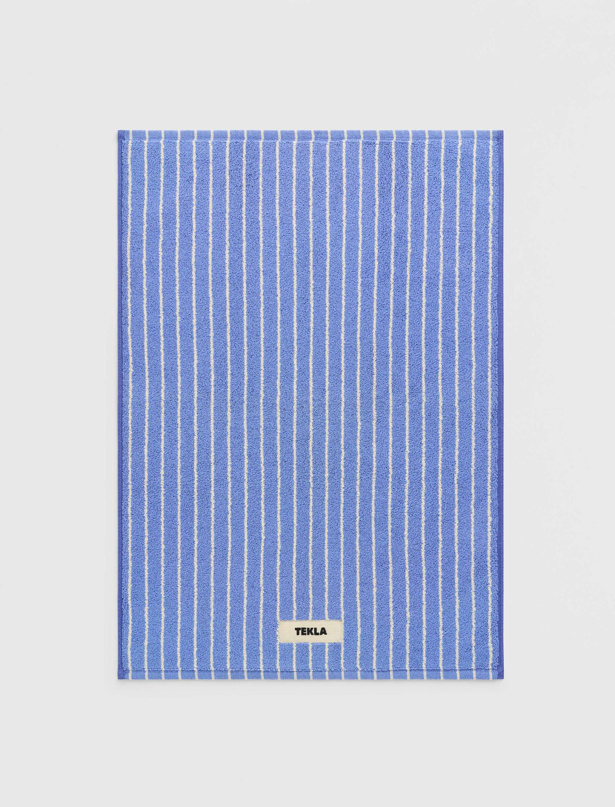 Heavyweight Cotton Bath Mat Clear Blue Stripes